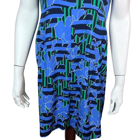 Diane Von Furstenberg Dress Size 12 sheath stripe colorful summer professional - Picture 8 of 14